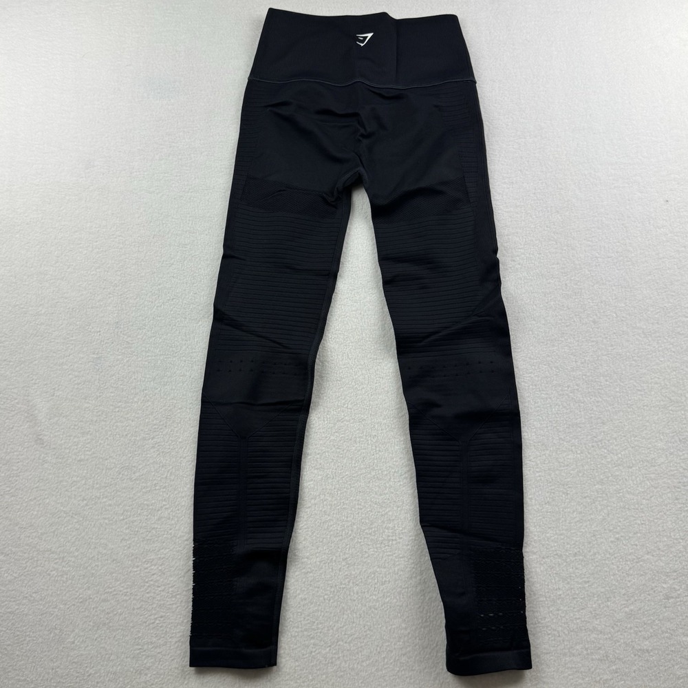 GYMSHARK Women's S - Black Leggings Athleisure Yoga Pants - Picture 3 of 8